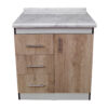 Mueble Base De Cocina 1 Puerta 3 Cajones 75x50