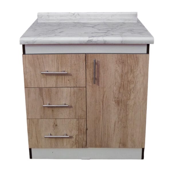 Mueble Base De Cocina 1 Puerta 3 Cajones 75x50