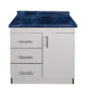 Mueble Base De Cocina 1 Puerta 3 Cajones 75x50