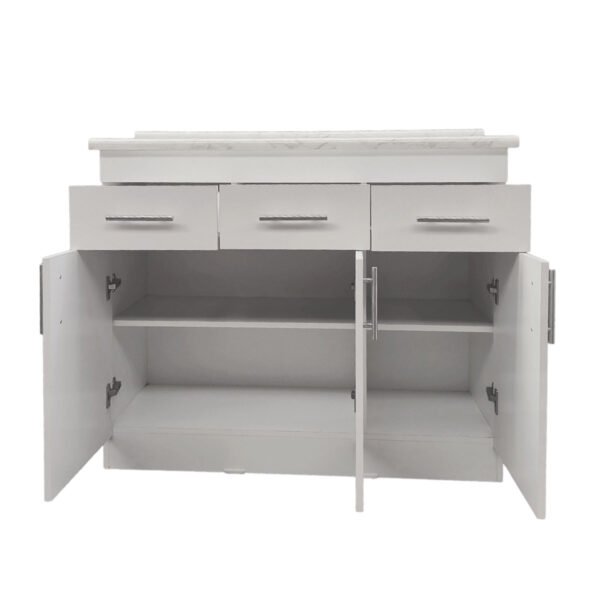 Mueble Base De Cocina 2 Puertas 3 Cajones Arriba 110x40