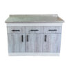 Mueble Base De Cocina 2 Puertas 3 Cajones Arriba 110x40