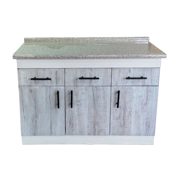 Mueble Base De Cocina 2 Puertas 3 Cajones Arriba 110x40