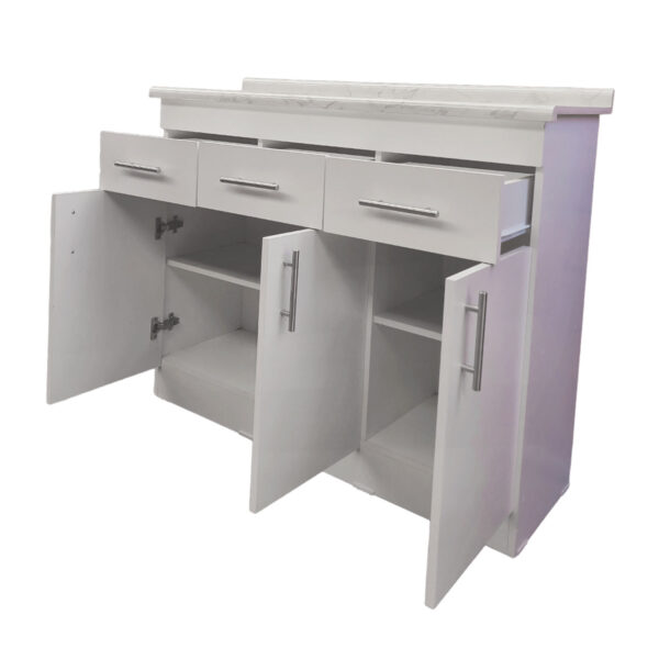 Mueble Base De Cocina 2 Puertas 3 Cajones Arriba 110x40