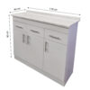 Mueble Base De Cocina 2 Puertas 3 Cajones Arriba 110x40
