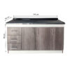 BC-3P3CI-145X50_mueble-base-de-cocina-nordico-3-puertas-3-cajones-145x50_frontal_medida Mueble Base De Cocina 3 Puertas 3 Cajones 145x50