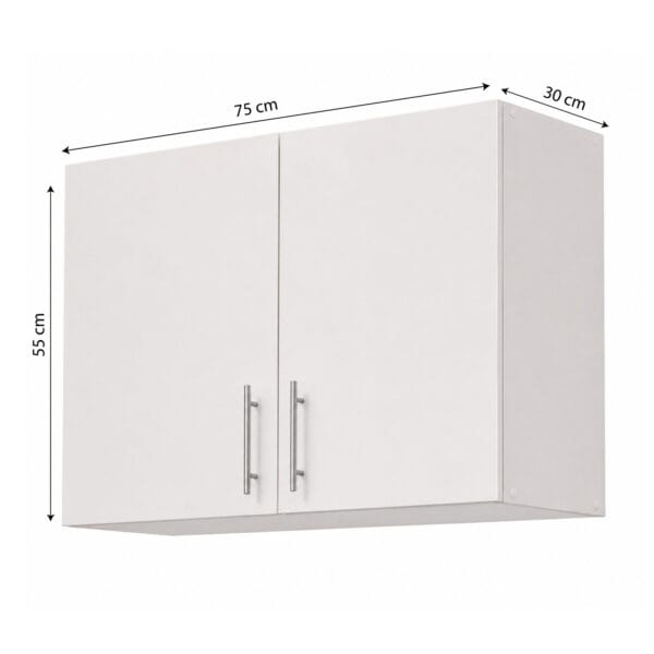 MA-2PSV-75_mueble-colgante-de-cocina-nordico-2-puertas-sin-vidrio-75-cm_lateral_medidas Mueble Colgante De Cocina De 75 Cm 2 Puertas