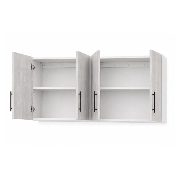 MA-4PSV-145_mueble-colgante-de-cocina-nordico-4-puertas-sin-vidrio-145-cm_abierto Mueble Colgante De Cocina De145 Cm 4 Puertas