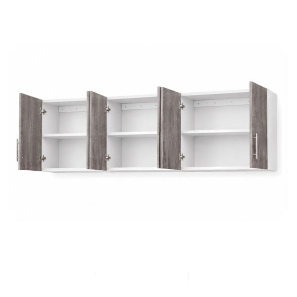 MA-6PSV-200_mueble-colgante-de-cocina-nordico-6-puertas-sin-vidrio-200-cm_lateral_abierto Mueble Colgante De Cocina De 200 Cm 6 Puertas