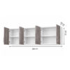 MA-6PSV-200_mueble-colgante-de-cocina-nordico-6-puertas-sin-vidrio-200-cm_lateral_abierto_medidas Mueble Colgante De Cocina De 200 Cm 6 Puertas