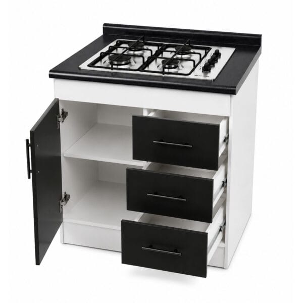 Mueble Base de Cocina Nórdico con Encimera Mademsa 75x50 cm