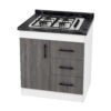 Mueble Base de Cocina Nórdico con Encimera Mademsa 75x50 cm