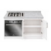 Mueble Base de Cocina Nórdico con Encimera Mademsa y Horno Eléctrico 59L 130x60 cm
