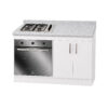 Mueble Base de Cocina Nórdico con Encimera Mademsa y Horno Eléctrico 59L 130x60 cm