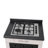 Mueble Base de Cocina Nórdico con Encimera Mademsa y Horno Eléctrico 59L 75x60 cm