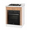 Mueble Base de Cocina Nórdico con Encimera Mademsa y Horno Eléctrico 59L 75x60 cm