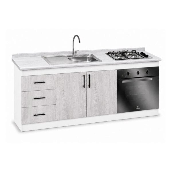 BC-ENHOLP-200X60-1PZESC_mueble-base-de-cocina-nordico-con-encimera-mademsa-+-horno-59L-y-lavaplatos-pozo-con-secador-_lateral_v2 Mueble Base de Cocina Nórdico con Encimera Mademsa, Horno 59L y Lavaplatos con Secador 200x60 cm