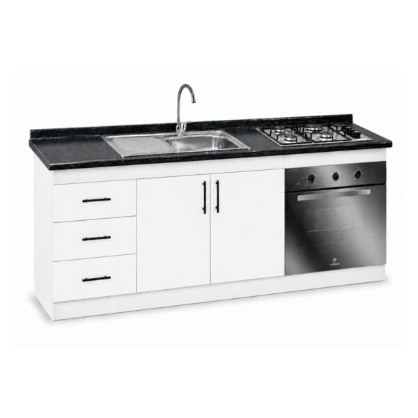 BC-ENHOLP-200X60-1PZESC_mueble-base-de-cocina-nordico-con-encimera-mademsa-+-horno-59L-y-lavaplatos-pozo-con-secador-_lateral_v3 Mueble Base de Cocina Nórdico con Encimera Mademsa, Horno 59L y Lavaplatos con Secador 200x60 cm