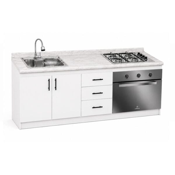 BC-ENHOLP-200X60-1PZ_mueble-base-de-cocina-nordico-con-encimera-mademsa-+-horno-59L-y-lavaplatos-1-pozo_latertal Mueble Base de Cocina Nórdico con Encimera Mademsa, Horno 59L y Lavaplatos 1 Pozo 200x60 cm
