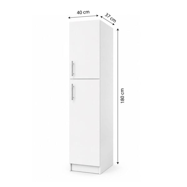 D-2P-40_mueble-despensa-de-cocina-nordico-2-puertas-40-cm_lateral_medidas Mueble Despensa De Cocina 2 Puertas 40 Cm