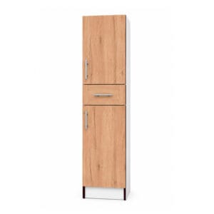 D-2P1C-40_mueble-despensa-de-cocina-nordico-2-puertas-1-cajón-40-cm_frontal Mueble Despensa De Cocina 2 Puertas 1 Cajon 40 Cm