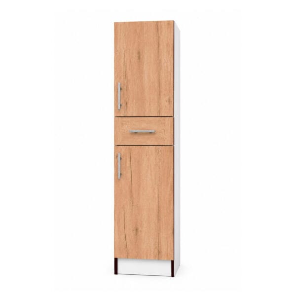 D-2P1C-40_mueble-despensa-de-cocina-nordico-2-puertas-1-cajón-40-cm_frontal Mueble Despensa De Cocina 2 Puertas 1 Cajon 40 Cm