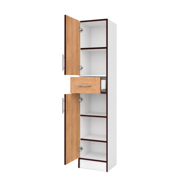 D-2P1C-40_mueble-despensa-de-cocina-nordico-2-puertas-1-cajón-40-cm_lateral_abierto Mueble Despensa De Cocina 2 Puertas 1 Cajon 40 Cm