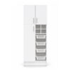 D-3PBV-60_mueble-despensa-de-cocina-nordico-3-puertas-con-verdulero-y-botellero-60-cm_frontal Mueble Despensa De Cocina 3 Puertas Con Verdulero Y Botellero 60 Cm
