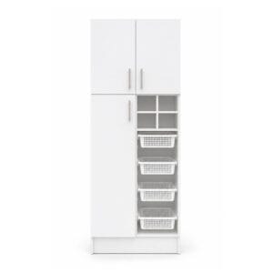 Mueble Despensa De Cocina 3 Puertas Con Verdulero Y Botellero 60 Cm