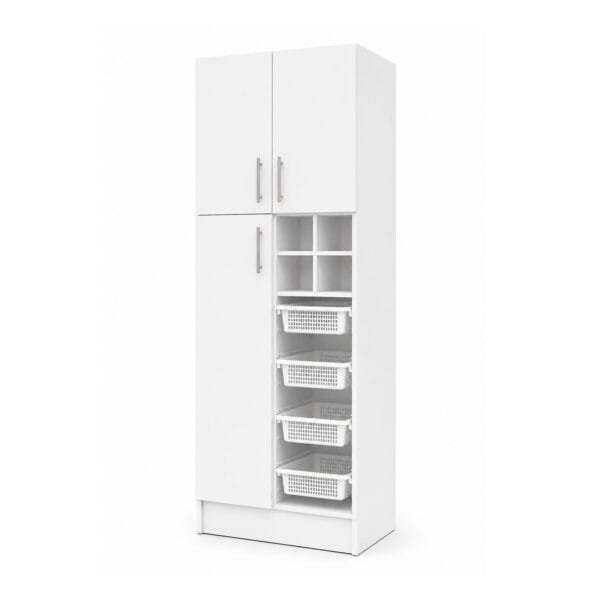 D-3PBV-60_mueble-despensa-de-cocina-nordico-3-puertas-con-verdulero-y-botellero-60-cm_lateral Mueble Despensa De Cocina 3 Puertas Con Verdulero Y Botellero 60 Cm