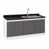Mueble Lavaplatos Empotrado 1 pozo Escurrdor 4 Puertas 1 Cajon Con Griferia 145x90x50 Cm
