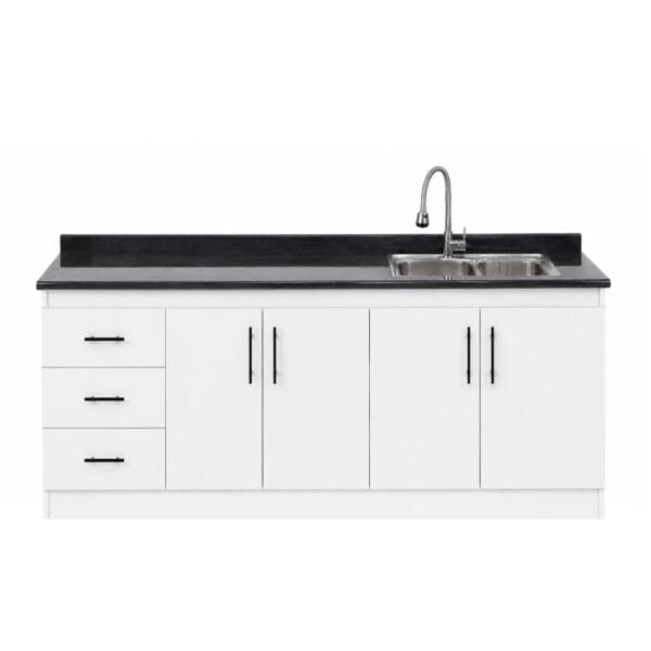LPE-4P3C1PZ-200_Mueble-Lavaplatos-Empotrado-Nordico-1-Pozos-Escurridor-4-Puertas-3-Cajones-Con-Griferia-200x90x50-Cm_frontal Mueble Lavaplatos Empotrado 1 Pozo 4 Puertas 3 Cajones Con Griferia 200x90x50 Cm