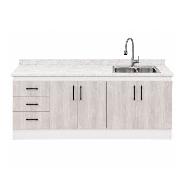 LPE-4P3C1PZ-200_Mueble-Lavaplatos-Empotrado-Nordico-1-Pozos-Escurridor-4-Puertas-3-Cajones-Con-Griferia-200x90x50-Cm_frontal_v2 Mueble Lavaplatos Empotrado 1 Pozo 4 Puertas 3 Cajones Con Griferia 200x90x50 Cm