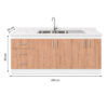 LPE-4P3C2PZ-200_Mueble-Lavaplatos-Empotrado-Nordico-2-Pozos-Escurridor-4-Puertas-3-Cajones-Con-Griferia-200x90x50-Cm_frontal_med Mueble Lavaplatos Empotrado 2 Pozos Escurridor 4 Puertas 3 Cajones Con Griferia 200x90x50 Cm