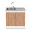 LPS-2P1PZ-80_mueble-lavaplatos-sobrepuesto-nórdico-1-pozo-escurridor-2-puertas-con-grifería-80x90x50-cm_frontal Mueble Lavaplatos Sobrepuesto 1 Pozo Escurridor 2 Puertas Con Griferia 80x90x50 Cm